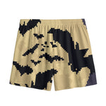 8-Bit Pixel Halloween Bat Print Mesh Shorts