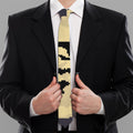 8-Bit Pixel Halloween Bat Print Necktie