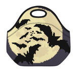 8-Bit Pixel Halloween Bat Print Neoprene Lunch Bag