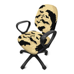 8-Bit Pixel Halloween Bat Print Office Chair Cover