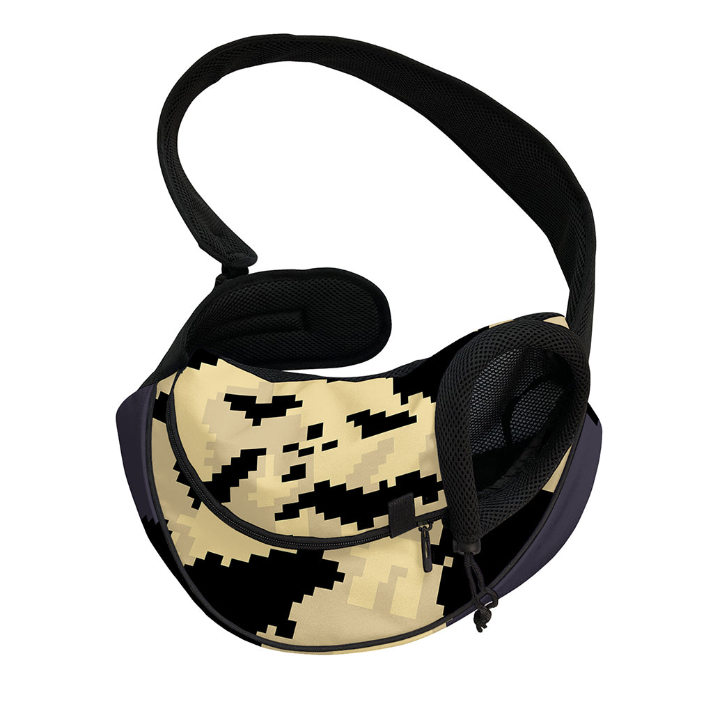 8-Bit Pixel Halloween Bat Print Pet Sling Carrier