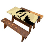 8-Bit Pixel Halloween Bat Print Picnic Table Cover