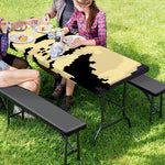 8-Bit Pixel Halloween Bat Print Picnic Table Cover