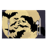 8-Bit Pixel Halloween Bat Print Placemat