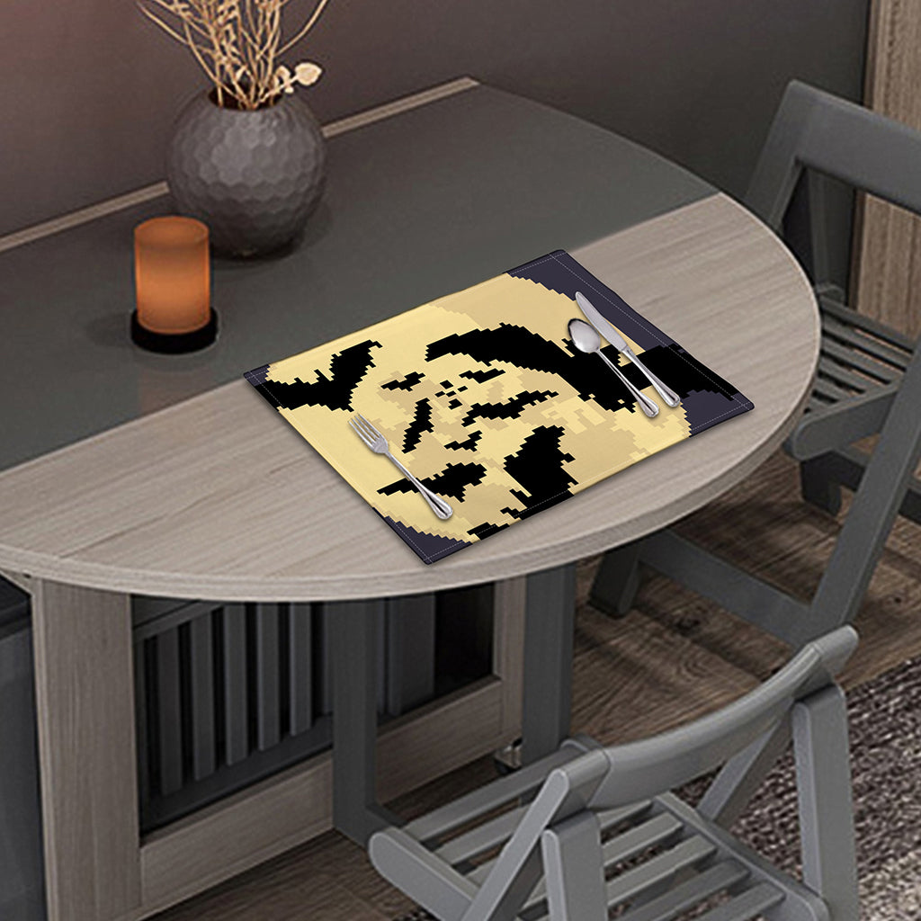 8-Bit Pixel Halloween Bat Print Placemat