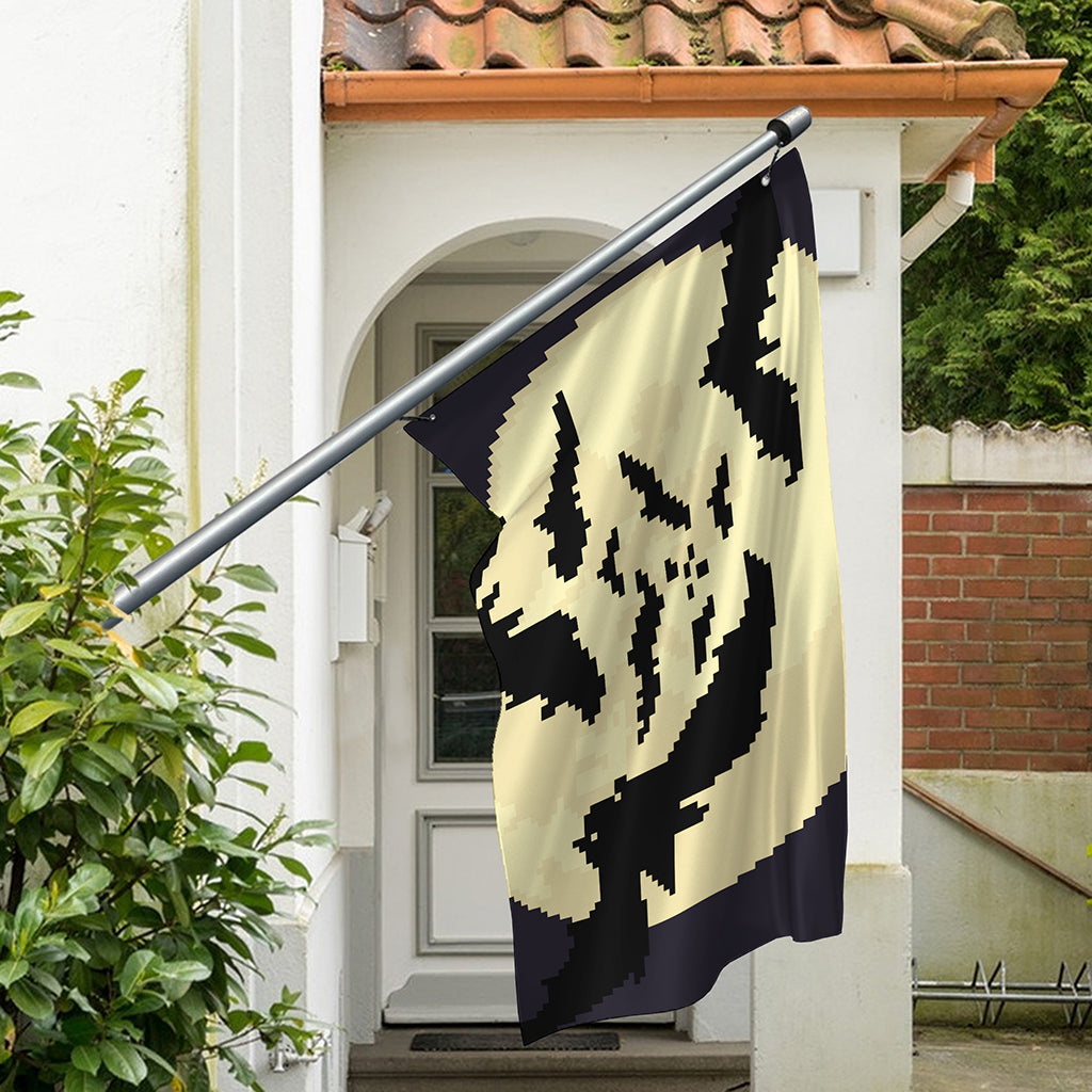 8-Bit Pixel Halloween Bat Print Polyester Flag