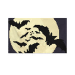 8-Bit Pixel Halloween Bat Print Polyester Flag