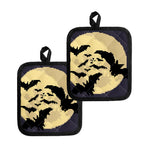 8-Bit Pixel Halloween Bat Print Pot Holders