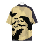 8-Bit Pixel Halloween Bat Print Rayon Hawaiian Shirt
