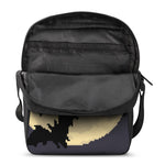 8-Bit Pixel Halloween Bat Print Rectangular Crossbody Bag