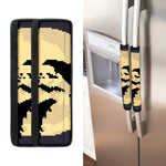 8-Bit Pixel Halloween Bat Print Refrigerator Handle Covers