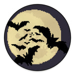 8-Bit Pixel Halloween Bat Print Round Floor Mat