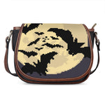 8-Bit Pixel Halloween Bat Print Saddle Bag