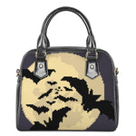 8-Bit Pixel Halloween Bat Print Shoulder Handbag