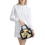 8-Bit Pixel Halloween Bat Print Shoulder Handbag