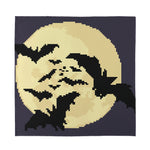8-Bit Pixel Halloween Bat Print Silk Bandana