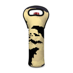 8-Bit Pixel Halloween Bat Print Single Neoprene Wine Tote