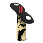 8-Bit Pixel Halloween Bat Print Single Neoprene Wine Tote