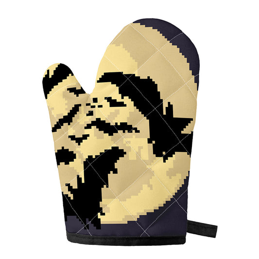 8-Bit Pixel Halloween Bat Print Single Oven Mitt