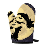 8-Bit Pixel Halloween Bat Print Single Oven Mitt