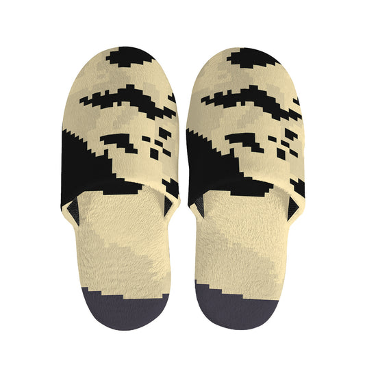 8-Bit Pixel Halloween Bat Print Slippers