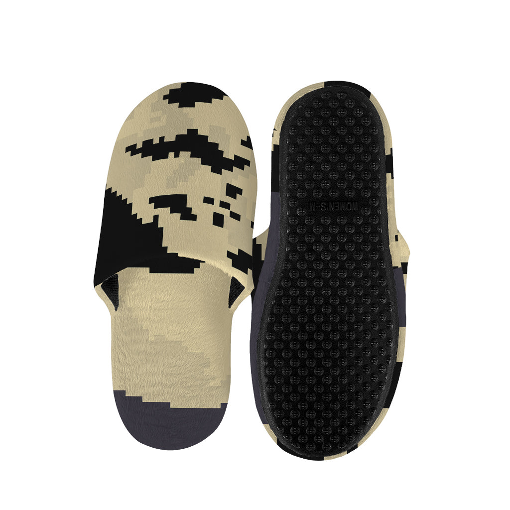 8-Bit Pixel Halloween Bat Print Slippers