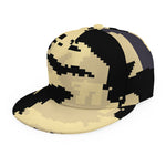 8-Bit Pixel Halloween Bat Print Snapback Cap