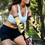 8-Bit Pixel Halloween Bat Print Sun Protection Arm Sleeves