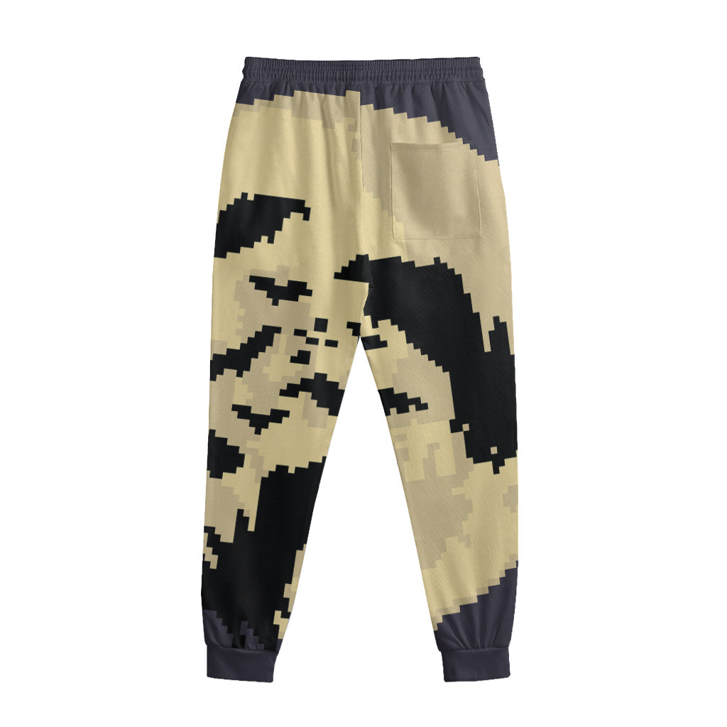 8-Bit Pixel Halloween Bat Print Sweatpants