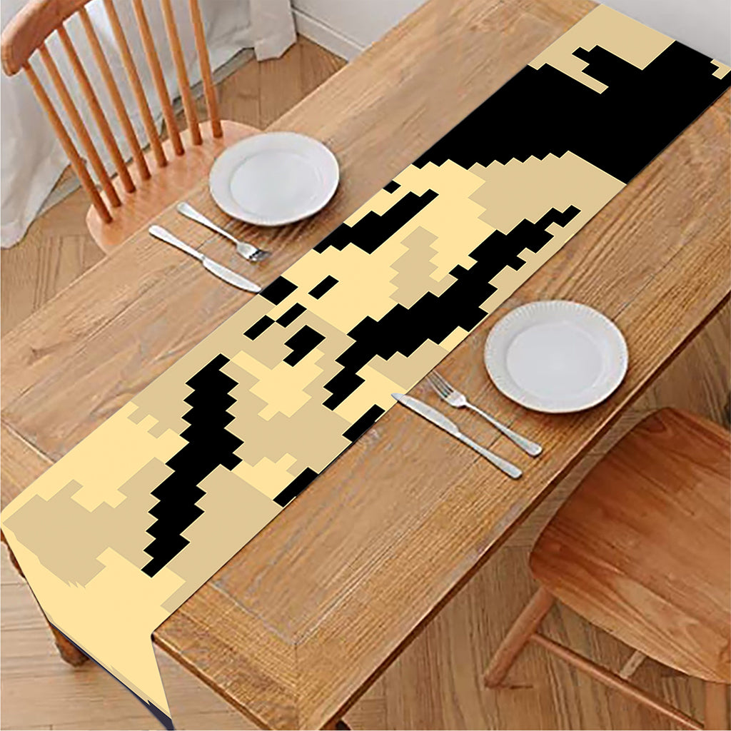 8-Bit Pixel Halloween Bat Print Table Runner
