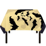 8-Bit Pixel Halloween Bat Print Tablecloth