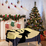 8-Bit Pixel Halloween Bat Print Tablecloth