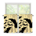 8-Bit Pixel Halloween Bat Print Tier Curtains