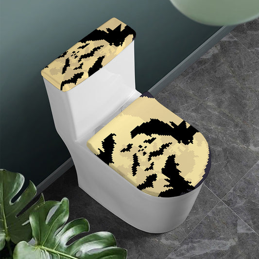 8-Bit Pixel Halloween Bat Print Toilet Lid And Tank Cover Set
