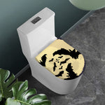 8-Bit Pixel Halloween Bat Print Toilet Lid Cover