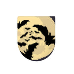 8-Bit Pixel Halloween Bat Print Toilet Lid Cover