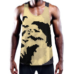 8-Bit Pixel Halloween Bat Print Training Tank Top