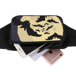 8-Bit Pixel Halloween Bat Print Waist Bag
