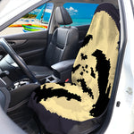 8-Bit Pixel Halloween Bat Print Waterproof Car Seat Cover