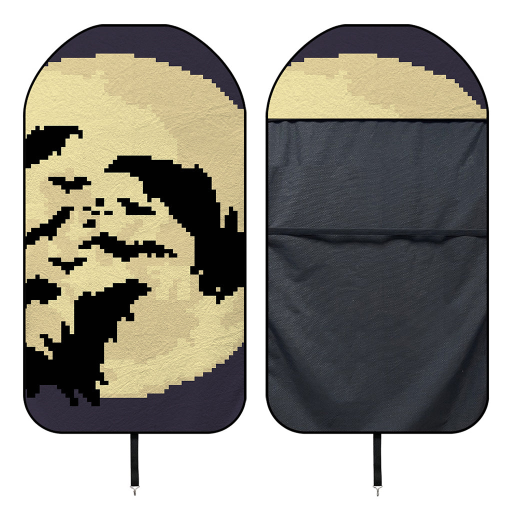 8-Bit Pixel Halloween Bat Print Waterproof Car Seat Cover