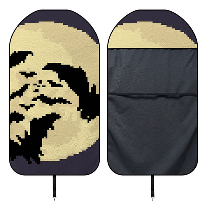 8-Bit Pixel Halloween Bat Print Waterproof Car Seat Cover