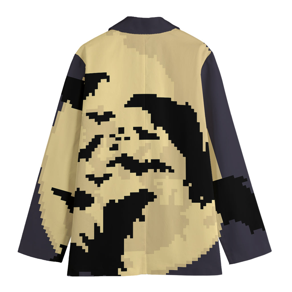 8-Bit Pixel Halloween Bat Print Women's Blazer
