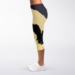 8-Bit Pixel Halloween Bat Print Women's Capri Leggings