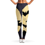 8-Bit Pixel Halloween Bat Print Women's Leggings