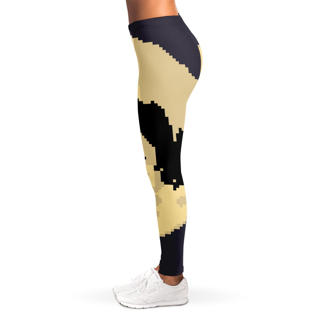 8-Bit Pixel Halloween Bat Print Women's Leggings