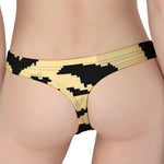 8-Bit Pixel Halloween Bat Print Women's Thong