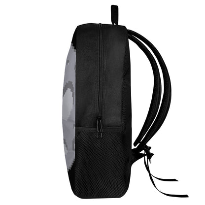 8-Bit Pixel Moon Print 17 Inch Backpack