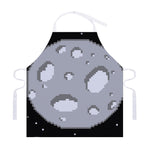 8-Bit Pixel Moon Print Adjustable Apron
