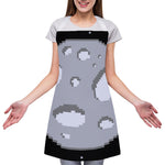 8-Bit Pixel Moon Print Adjustable Apron