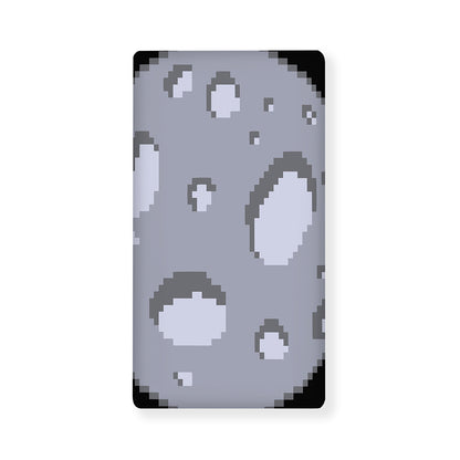8-Bit Pixel Moon Print Baby Crib Sheet